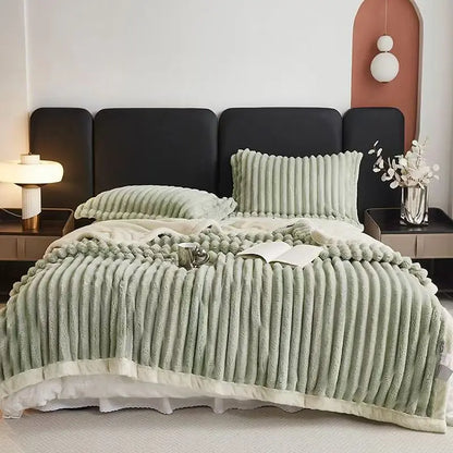 1pc Weighted Fleece Blanket -Soft, Warm, Throw for Bedroom, Living Room, Student Dormitory, Car, Sofa,8lbs With Sherpa by Nova Shop