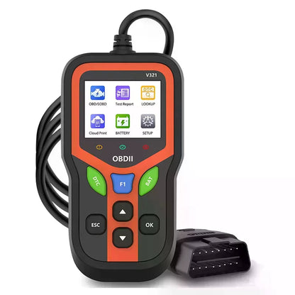 OBDII Car Scanner User Friendly OBD2 Engine Diagnostic Code Reader with Battery Monitor for Family Cars by Nova Shop