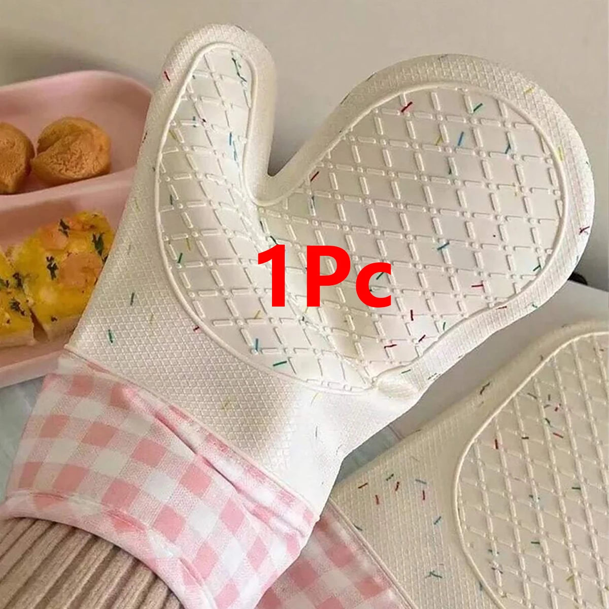 2Pcs Silicone Oven Mitts, Kitchen Oven Pads, Waterproof Gloves, Easy to Clean - Heat-Resistant Gloves for Cooking, Baking, and Grilling by Nova Shop