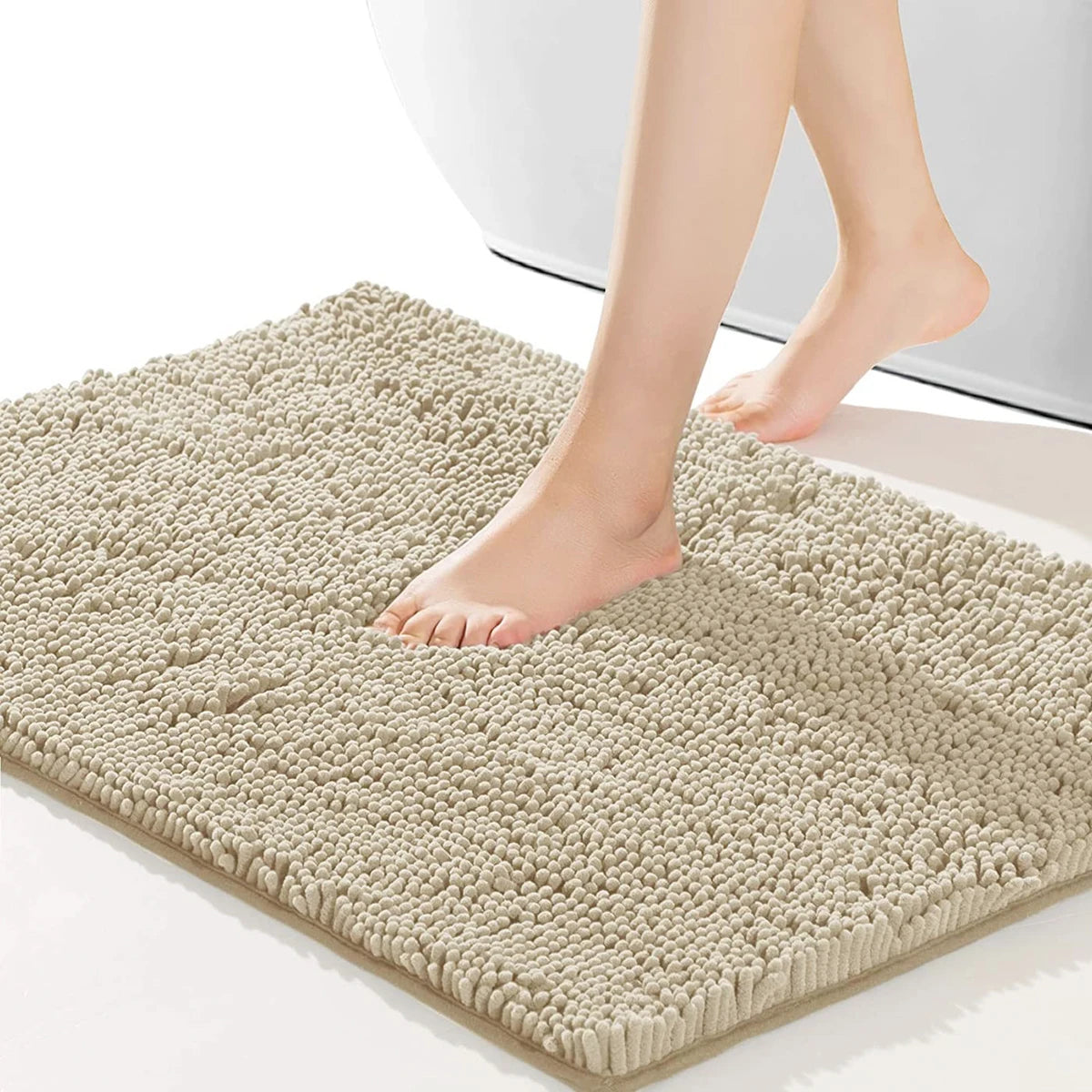Chenille bathroom carpet, non slip bath mat, soft and comfortable plush bathroom carpet by Nova Shop