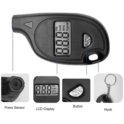 Tire Gauge Digital With LCD Display Car Tire Air Pressure Tester Meter Auto Car Motorcycle Tire Safety Alarm Testing Tools by Nova Shop