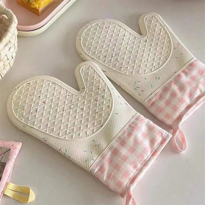 2Pcs Silicone Oven Mitts, Kitchen Oven Pads, Waterproof Gloves, Easy to Clean - Heat-Resistant Gloves for Cooking, Baking, and Grilling by Nova Shop