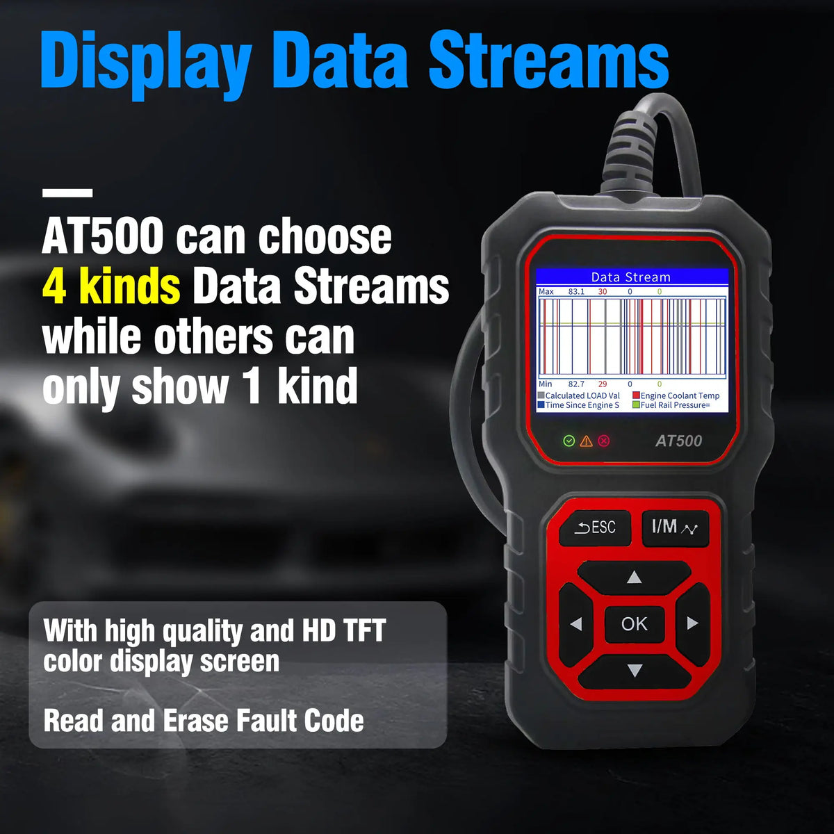 OBD2 Scanner Automotive AT500 Obd Code Reader Diagnostic Tools Read and Display Data For Universal Cars Car Check Engine Tool by Nova Shop
