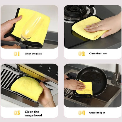 Microfiber Car Cleaning Towel Car Wash Drying Cloth Household Cleaning Supplies Dish Washing Cloth Hemming Car Detail Wash Towel by Nova Shop