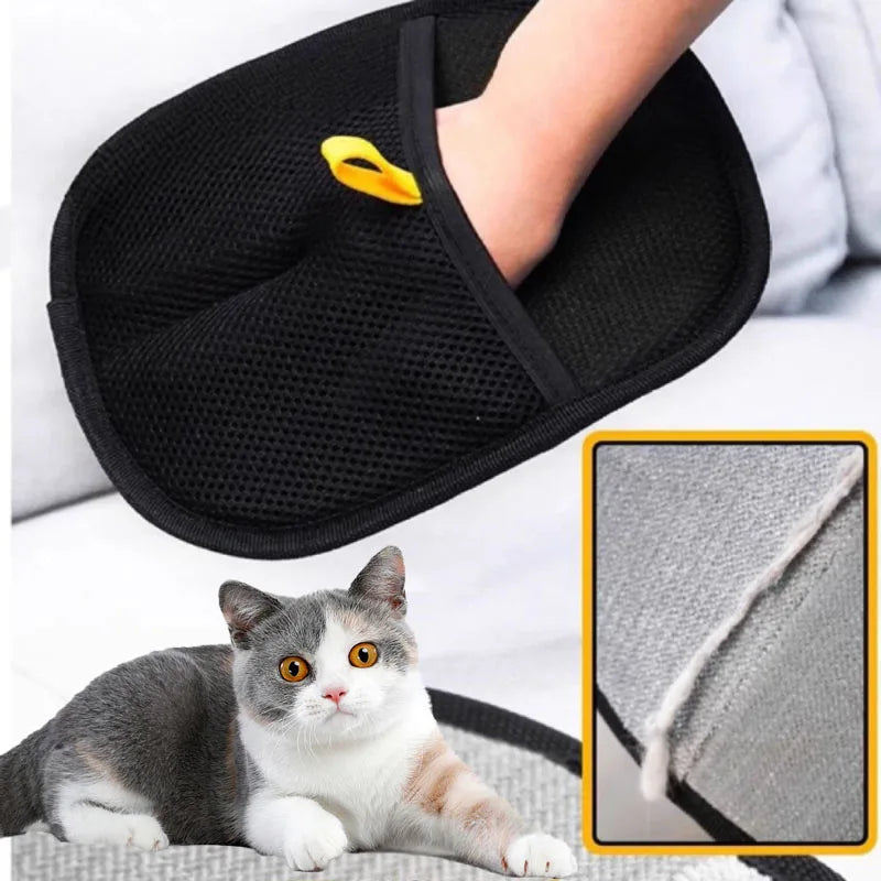 Pet Grooming Gloves Pet Hair Remover Brush Kitten Cleaning Glove Removing Dog Cat Hair From Sofa Carpet Clothes Pet Supplies by Nova Shop