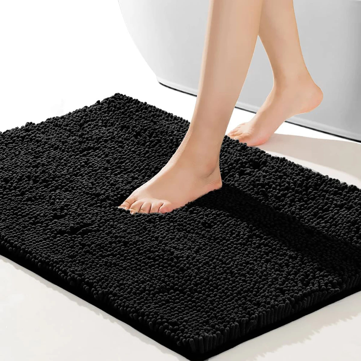 Chenille bathroom carpet, non slip bath mat, soft and comfortable plush bathroom carpet by Nova Shop