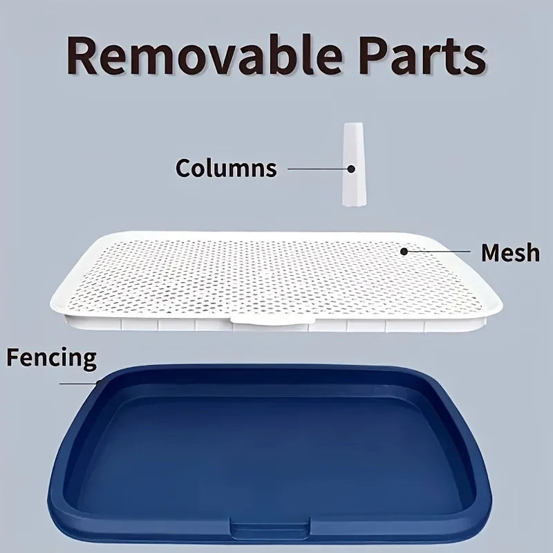 Dog Potty Training Tray Pee Pad Holder with Removable Grid Reusable Puppy Toilet for Indoor Dogs 1-3pc by Nova Shop