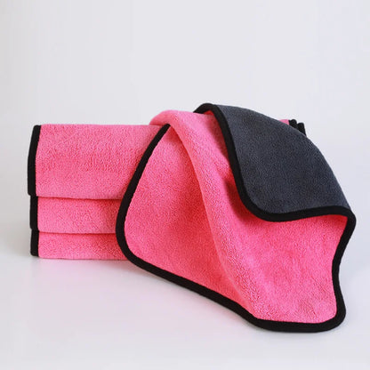 Microfiber Car Cleaning Towel Car Wash Drying Cloth Household Cleaning Supplies Dish Washing Cloth Hemming Car Detail Wash Towel by Nova Shop