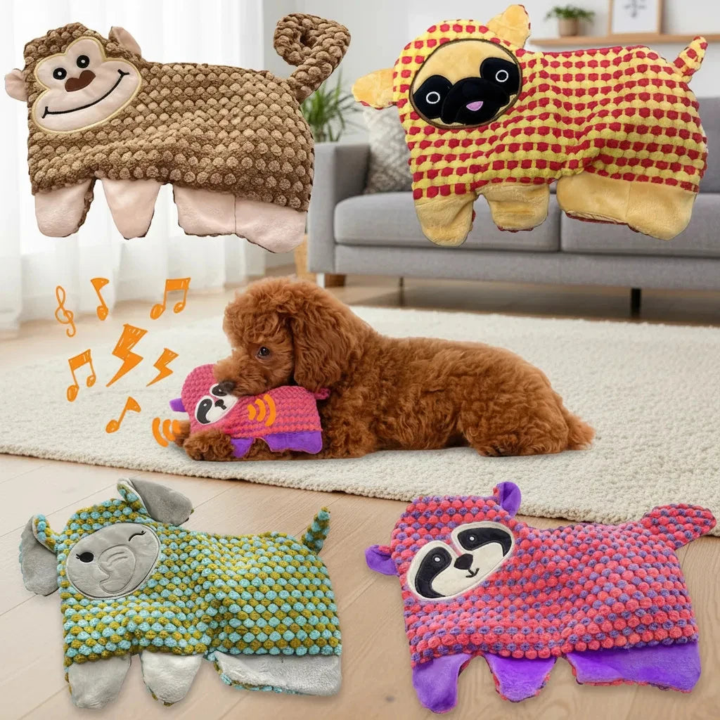 Dog Squeak Toys, No Stuffing Plush Dogs Chew Toy Bundle for Small Medium Large Breed Chewer Tough Durable Squeaky Birthday Gift by Nova Shop