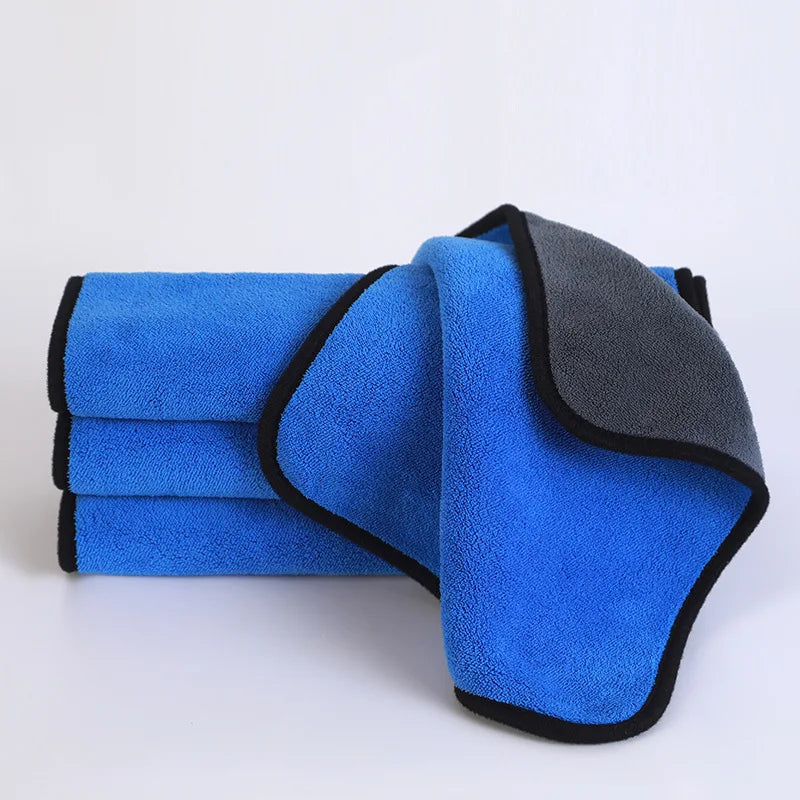 Microfiber Car Cleaning Towel Car Wash Drying Cloth Household Cleaning Supplies Dish Washing Cloth Hemming Car Detail Wash Towel by Nova Shop