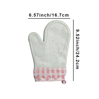 2Pcs Silicone Oven Mitts, Kitchen Oven Pads, Waterproof Gloves, Easy to Clean - Heat-Resistant Gloves for Cooking, Baking, and Grilling by Nova Shop