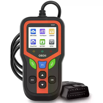 OBDII Car Scanner User Friendly OBD2 Engine Diagnostic Code Reader with Battery Monitor for Family Cars by Nova Shop