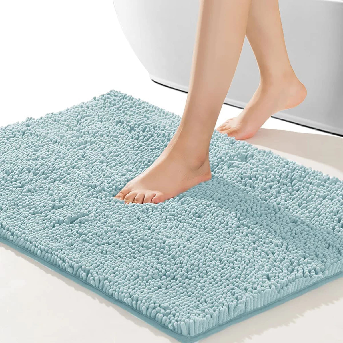 Chenille bathroom carpet, non slip bath mat, soft and comfortable plush bathroom carpet by Nova Shop