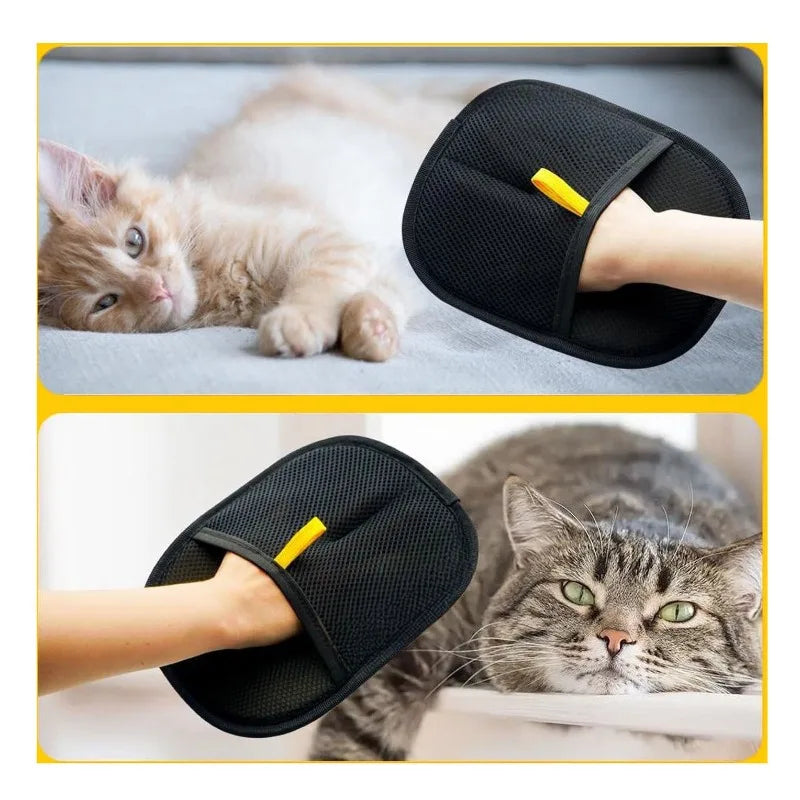 Pet Grooming Gloves Pet Hair Remover Brush Kitten Cleaning Glove Removing Dog Cat Hair From Sofa Carpet Clothes Pet Supplies by Nova Shop