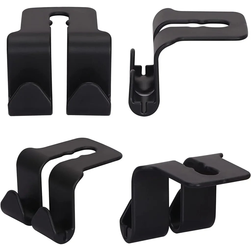 1/2PCS Car Seat Headrest Hook 4 Pack Hanger Storage Organizer Universal for Handbag Purse Coat Fit Universal Vehicle Car Black by Nova Shop