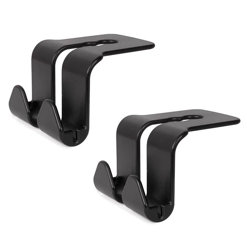 1/2PCS Car Seat Headrest Hook 4 Pack Hanger Storage Organizer Universal for Handbag Purse Coat Fit Universal Vehicle Car Black by Nova Shop