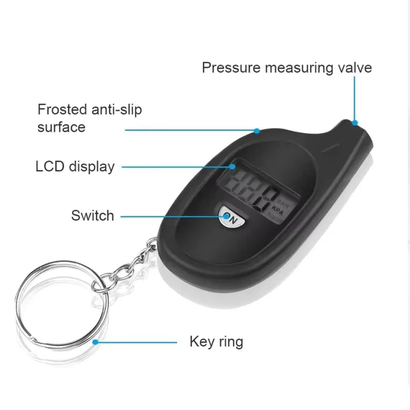 Tire Gauge Digital With LCD Display Car Tire Air Pressure Tester Meter Auto Car Motorcycle Tire Safety Alarm Testing Tools by Nova Shop