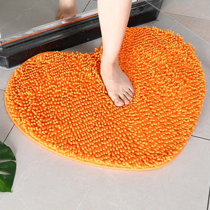 Chenille Heart Bathroom Floor Mats Home Bedroom Bathroom Entrance Non-slip Absorbent Foot Mat Luxury Bathroom Set Free Shipping by Nova Shop