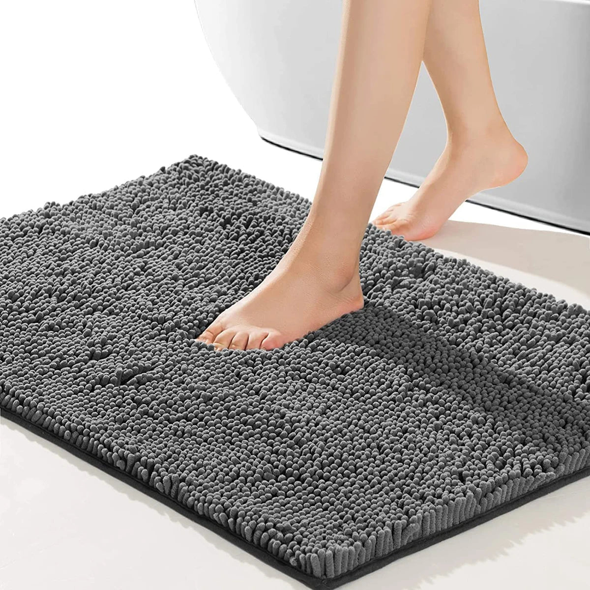 Chenille bathroom carpet, non slip bath mat, soft and comfortable plush bathroom carpet by Nova Shop