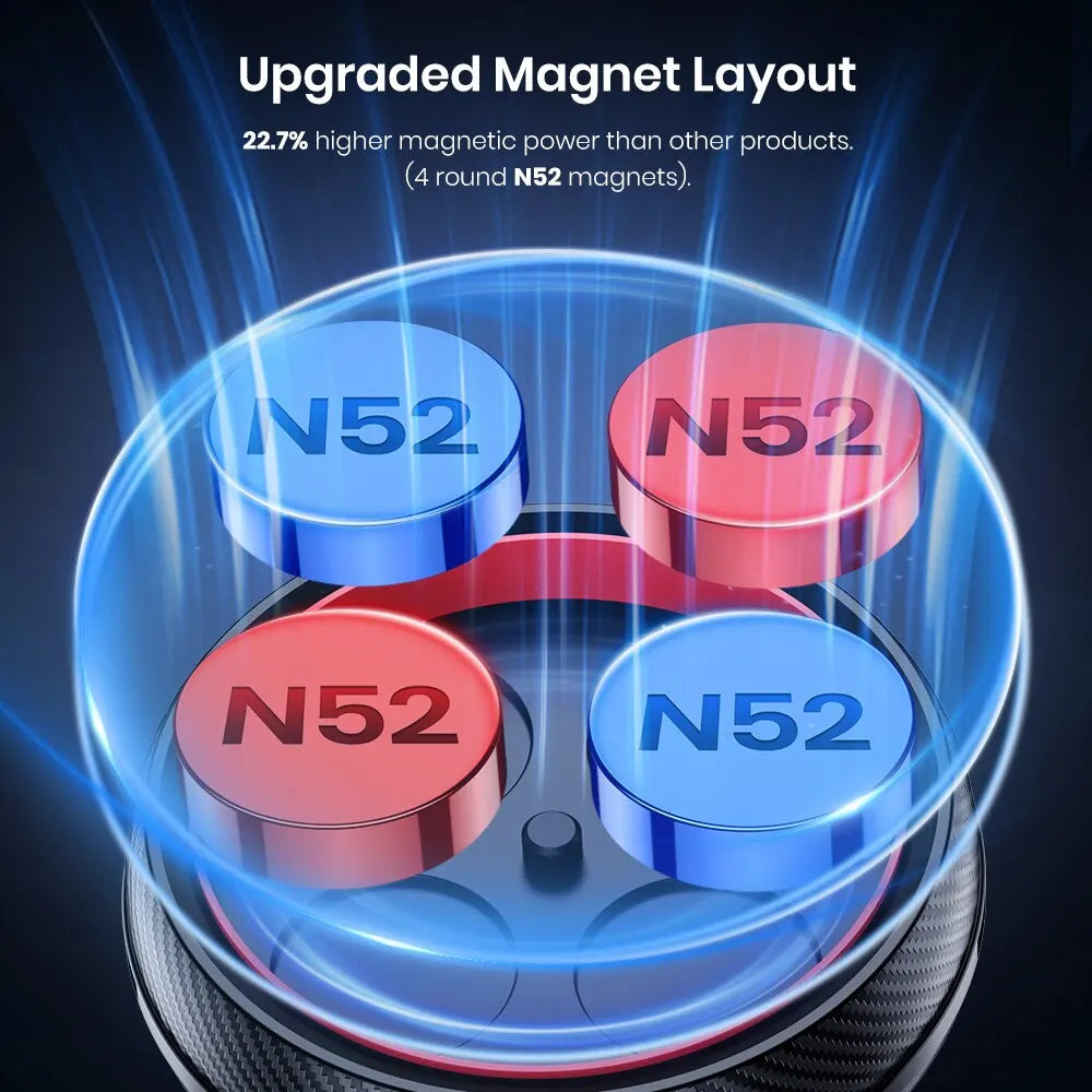 TOPK Magnetic Car Phone Mount in Car Phone Holder Air Vent Magnetic, 6 N52 Magnets Universal Mobile Phone Holders for iPhone 15 by Nova Shop