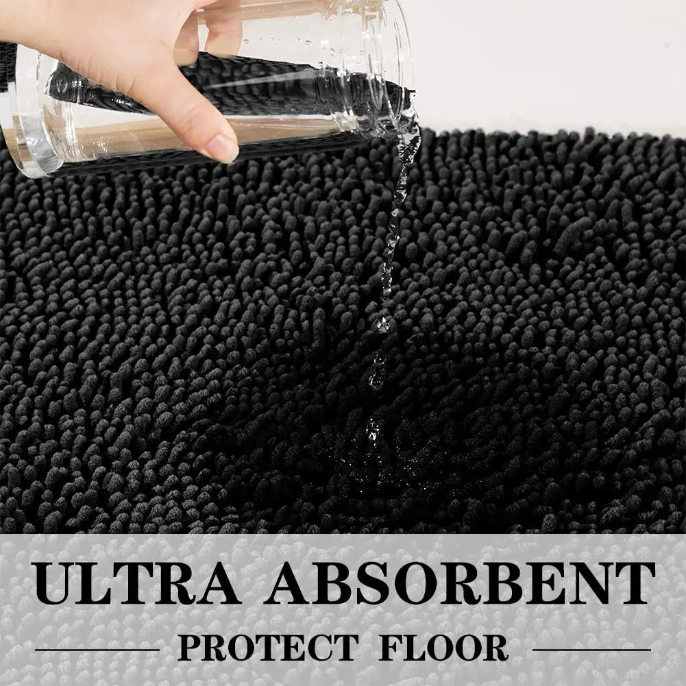 Chenille bathroom carpet, non slip bath mat, soft and comfortable plush bathroom carpet by Nova Shop