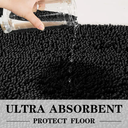 Chenille bathroom carpet, non slip bath mat, soft and comfortable plush bathroom carpet by Nova Shop
