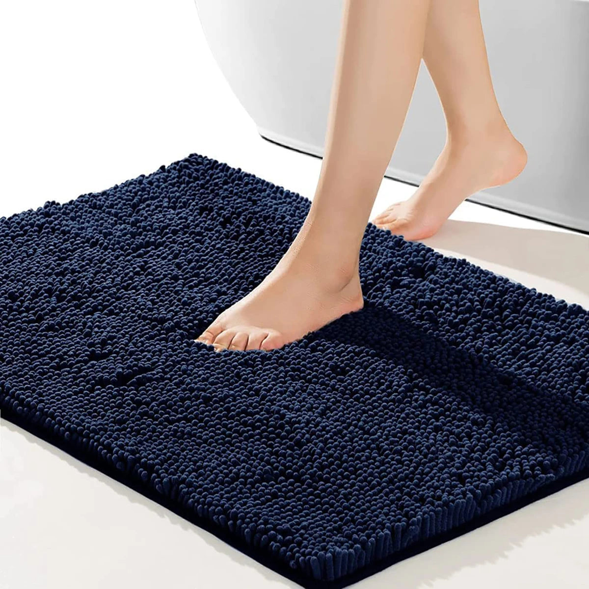 Chenille bathroom carpet, non slip bath mat, soft and comfortable plush bathroom carpet by Nova Shop