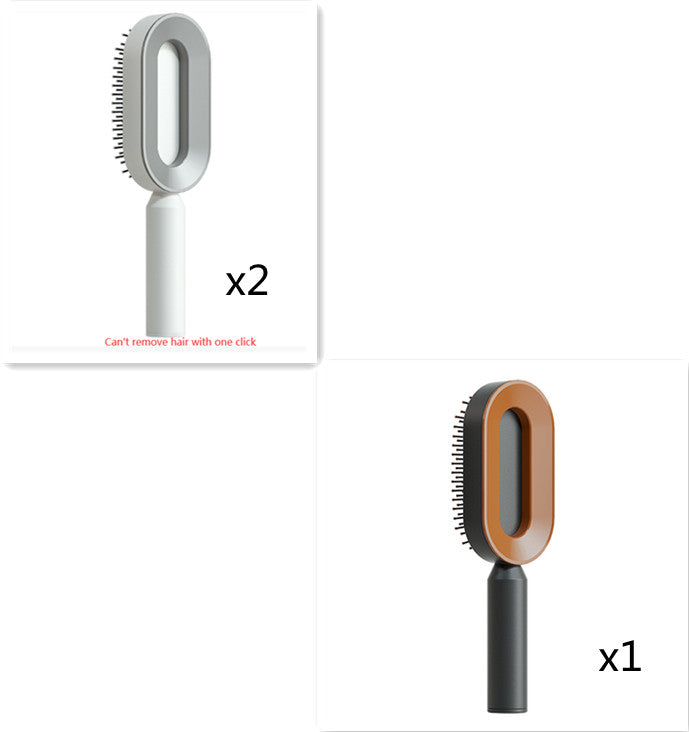 Self-Cleaning Hair Brush – Anti-Static Scalp Massage Detangling Brush for All Hair Types by Nova Shop