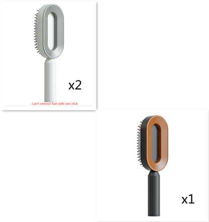 Self-Cleaning Hair Brush – Anti-Static Scalp Massage Detangling Brush for All Hair Types by Nova Shop
