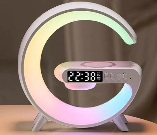 G-Shaped LED Atmosphere Lamp – Bluetooth Speaker, Wireless Charger &amp; Smart App Control Night Light by Nova Shop