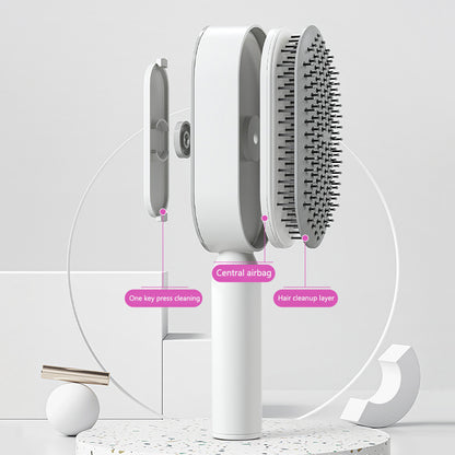 Self-Cleaning Hair Brush – Anti-Static Scalp Massage Detangling Brush for All Hair Types by Nova Shop