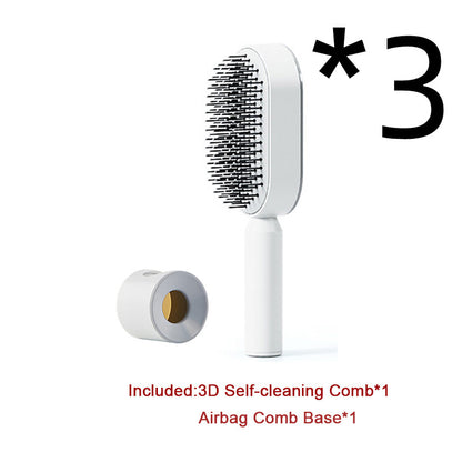 Self-Cleaning Hair Brush – Anti-Static Scalp Massage Detangling Brush for All Hair Types by Nova Shop