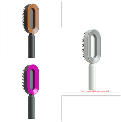 Self-Cleaning Hair Brush – Anti-Static Scalp Massage Detangling Brush for All Hair Types by Nova Shop
