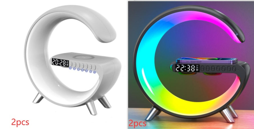 G-Shaped LED Atmosphere Lamp – Bluetooth Speaker, Wireless Charger &amp; Smart App Control Night Light by Nova Shop