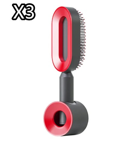 Self-Cleaning Hair Brush – Anti-Static Scalp Massage Detangling Brush for All Hair Types by Nova Shop