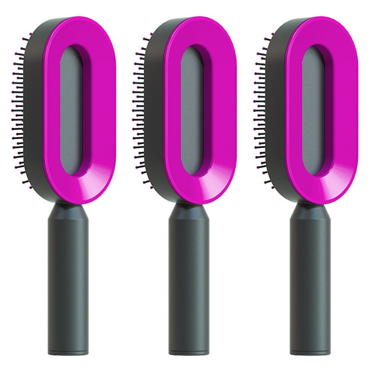 Self-Cleaning Hair Brush – Anti-Static Scalp Massage Detangling Brush for All Hair Types by Nova Shop