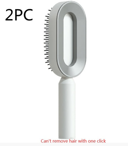 Self-Cleaning Hair Brush – Anti-Static Scalp Massage Detangling Brush for All Hair Types by Nova Shop