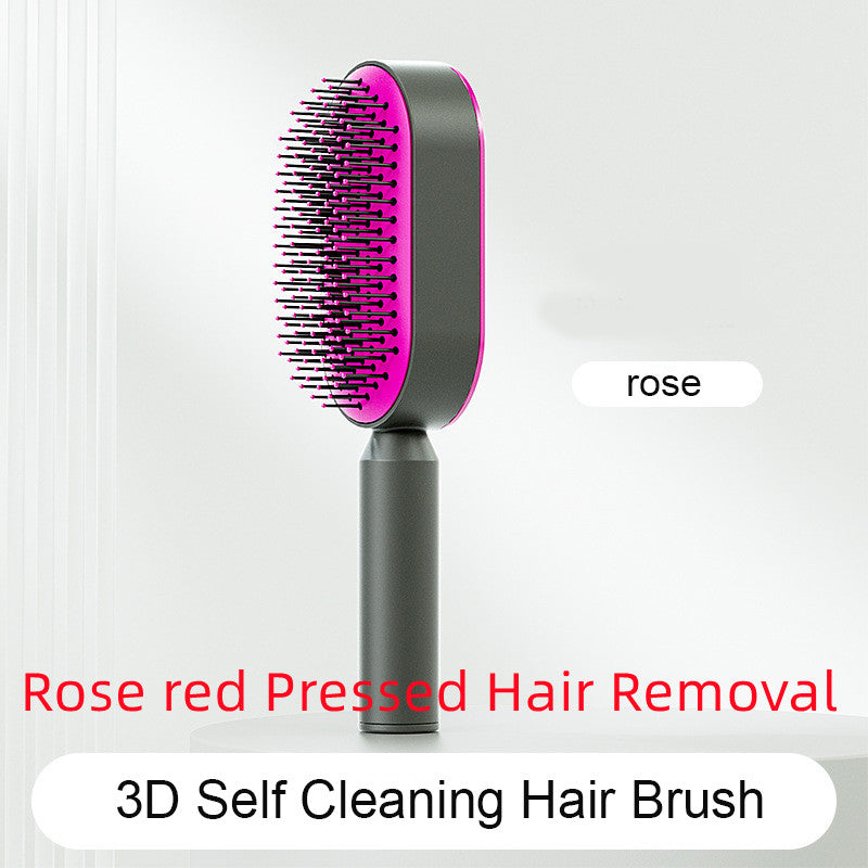 Self-Cleaning Hair Brush – Anti-Static Scalp Massage Detangling Brush for All Hair Types by Nova Shop