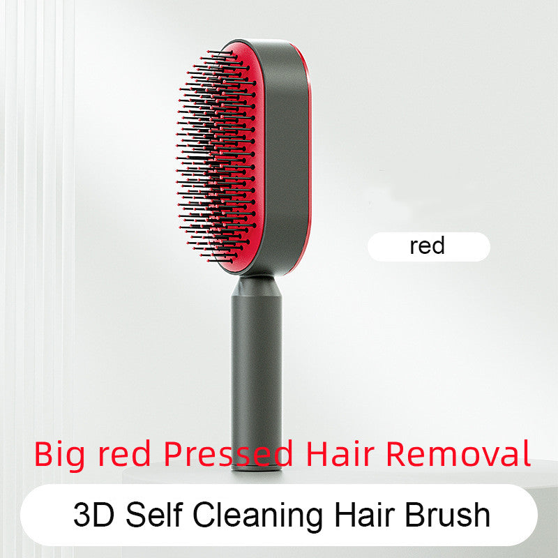 Self-Cleaning Hair Brush – Anti-Static Scalp Massage Detangling Brush for All Hair Types by Nova Shop