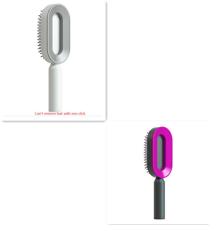 Self-Cleaning Hair Brush – Anti-Static Scalp Massage Detangling Brush for All Hair Types by Nova Shop