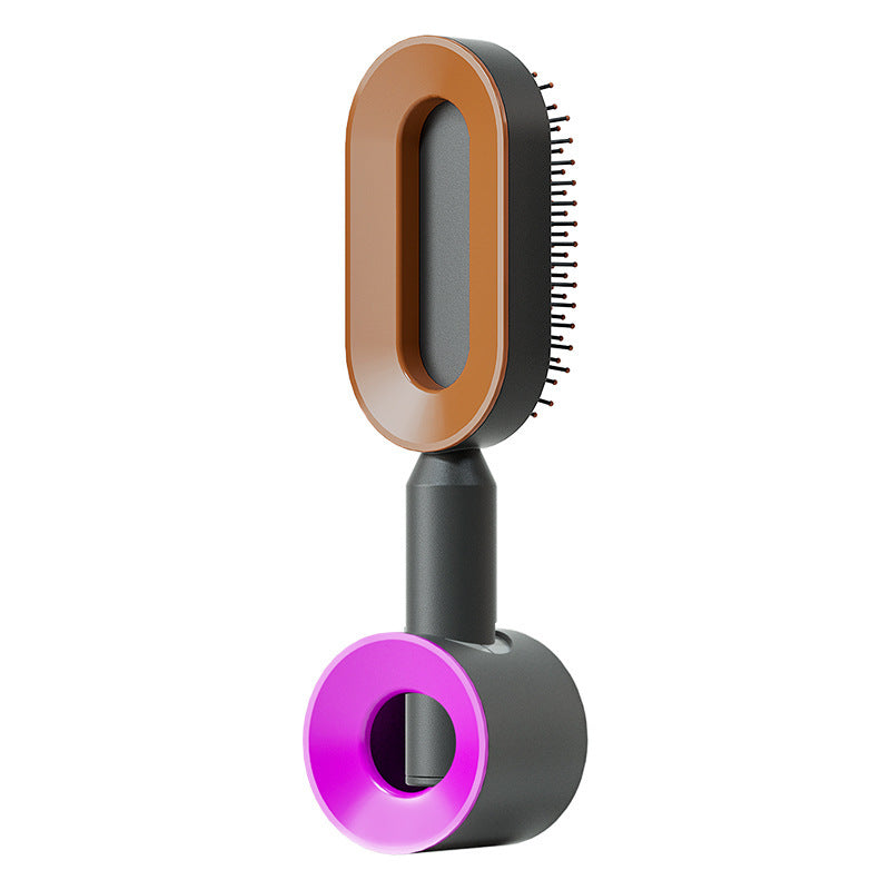 Self-Cleaning Hair Brush – Anti-Static Scalp Massage Detangling Brush for All Hair Types by Nova Shop